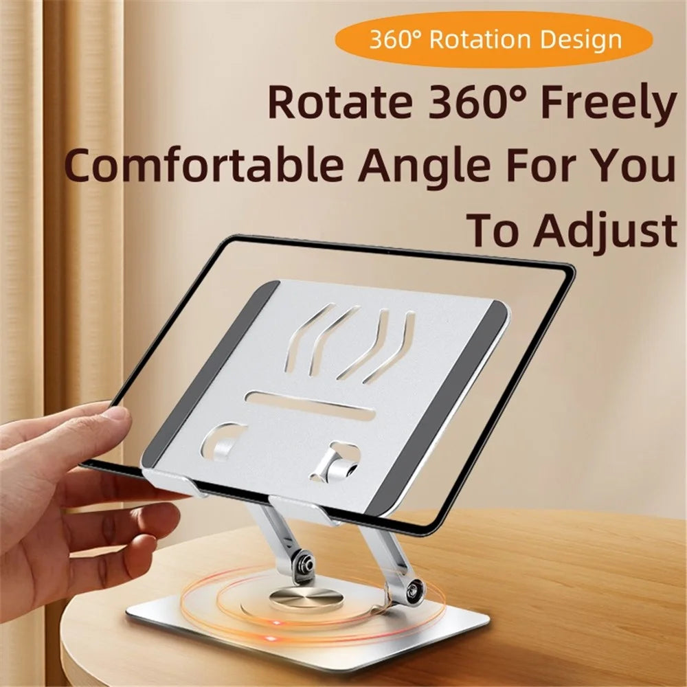 P2042 Foldable Tablet Stand Holder Alloy Steel 7-12 inch Tablet PC Desktop Mount for Hands-Free Use - 2