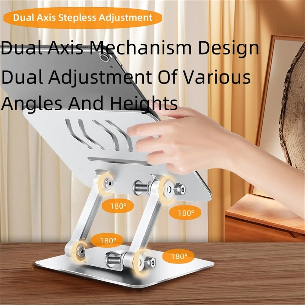P2042 Foldable Tablet Stand Holder Alloy Steel 7-12 inch Tablet PC Desktop Mount for Hands-Free Use - 3