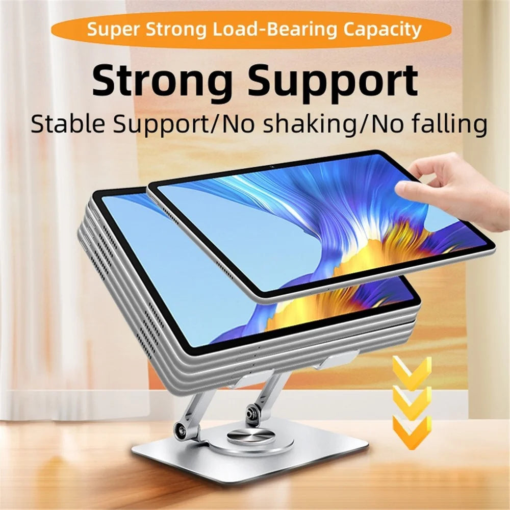 P2042 Foldable Tablet Stand Holder Alloy Steel 7-12 inch Tablet PC Desktop Mount for Hands-Free Use - 5