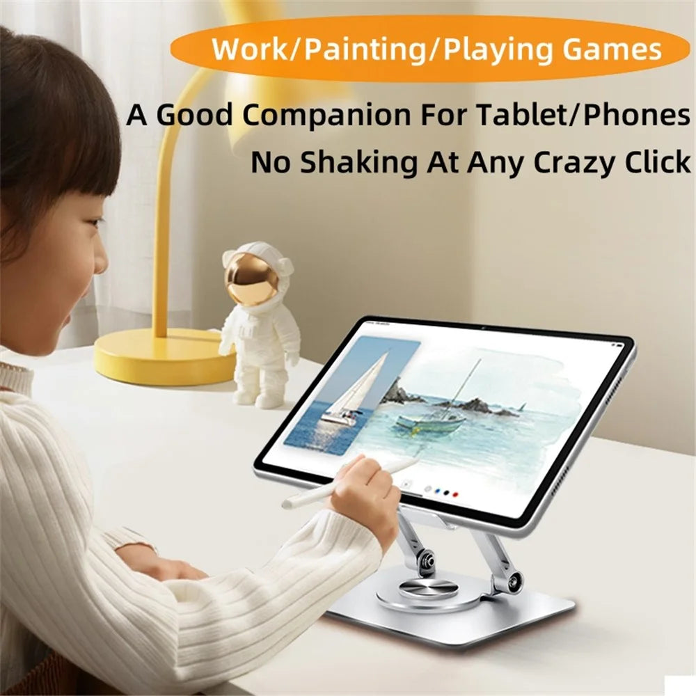 P2042 Foldable Tablet Stand Holder Alloy Steel 7-12 inch Tablet PC Desktop Mount for Hands-Free Use - 6