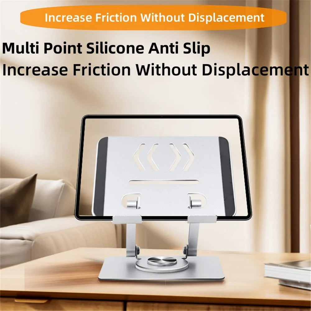P2042 Foldable Tablet Stand Holder Alloy Steel 7-12 inch Tablet PC Desktop Mount for Hands-Free Use - 7