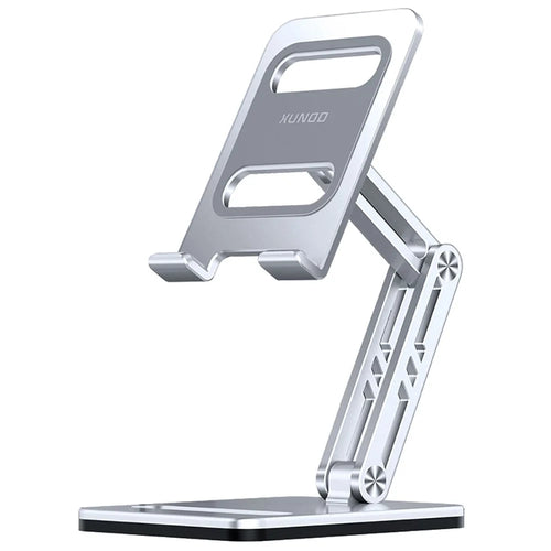 XUNDD XDHO-034 Desktop Phone Stand Holder Adjustable Aluminum Alloy Cradle Dock - Silver - 1