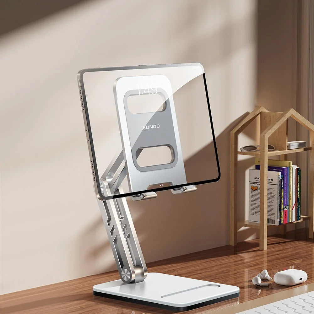 XUNDD XDHO-034 Desktop Phone Stand Holder Adjustable Aluminum Alloy Cradle Dock - Silver - 3
