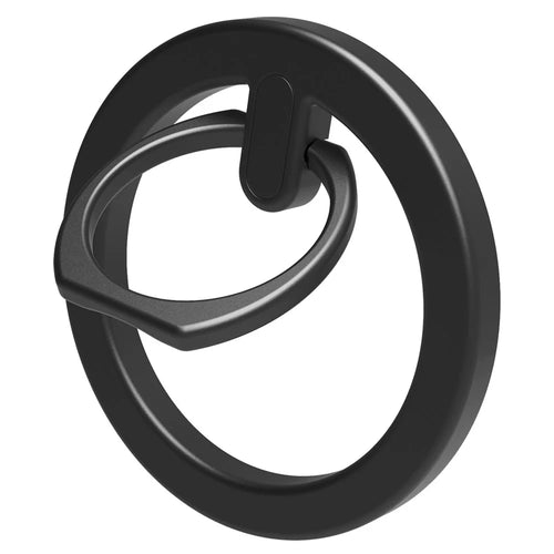 AHASTYLE WG82 Magnetic Phone Grip Zinc Alloy Phone Ring Holder Kickstand - Black - 1