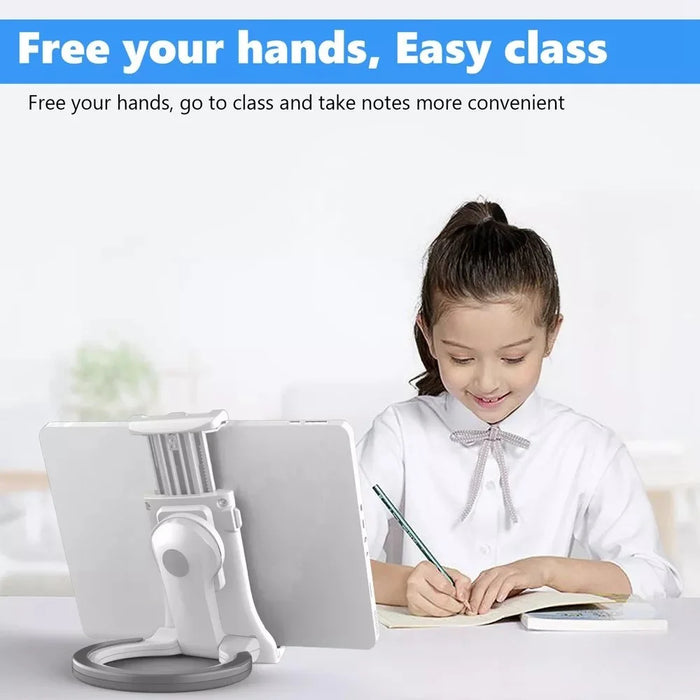 HMT0-47A Wall-Mounted Phone Stand Folding Desktop Tablet Holder Compatible with 5-12.9 inch Cell Phone Tablets - Black - 5