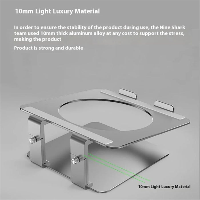 JIUSHARK 17-inch Notebook Desktop Heat Dissipation Stand Aluminum Alloy Laptop Heighten Bracket - 5