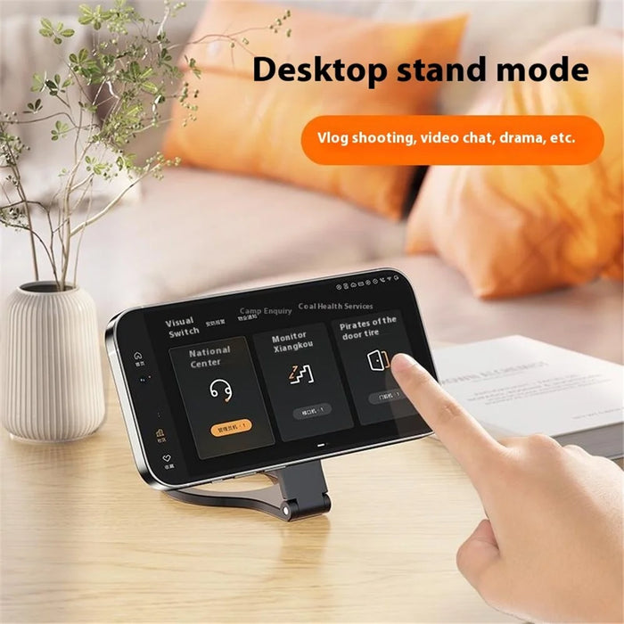 D59 Magnetic Phone Back Dual Ring Holder Aluminum Alloy Support Kickstand Finger Ring Grip - 5