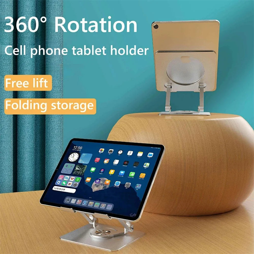 X1 360 Degree Rotating Mobile Phone Stand Foldable Tablet Bracket for Semiconductor Cooler - Dark Grey - 2