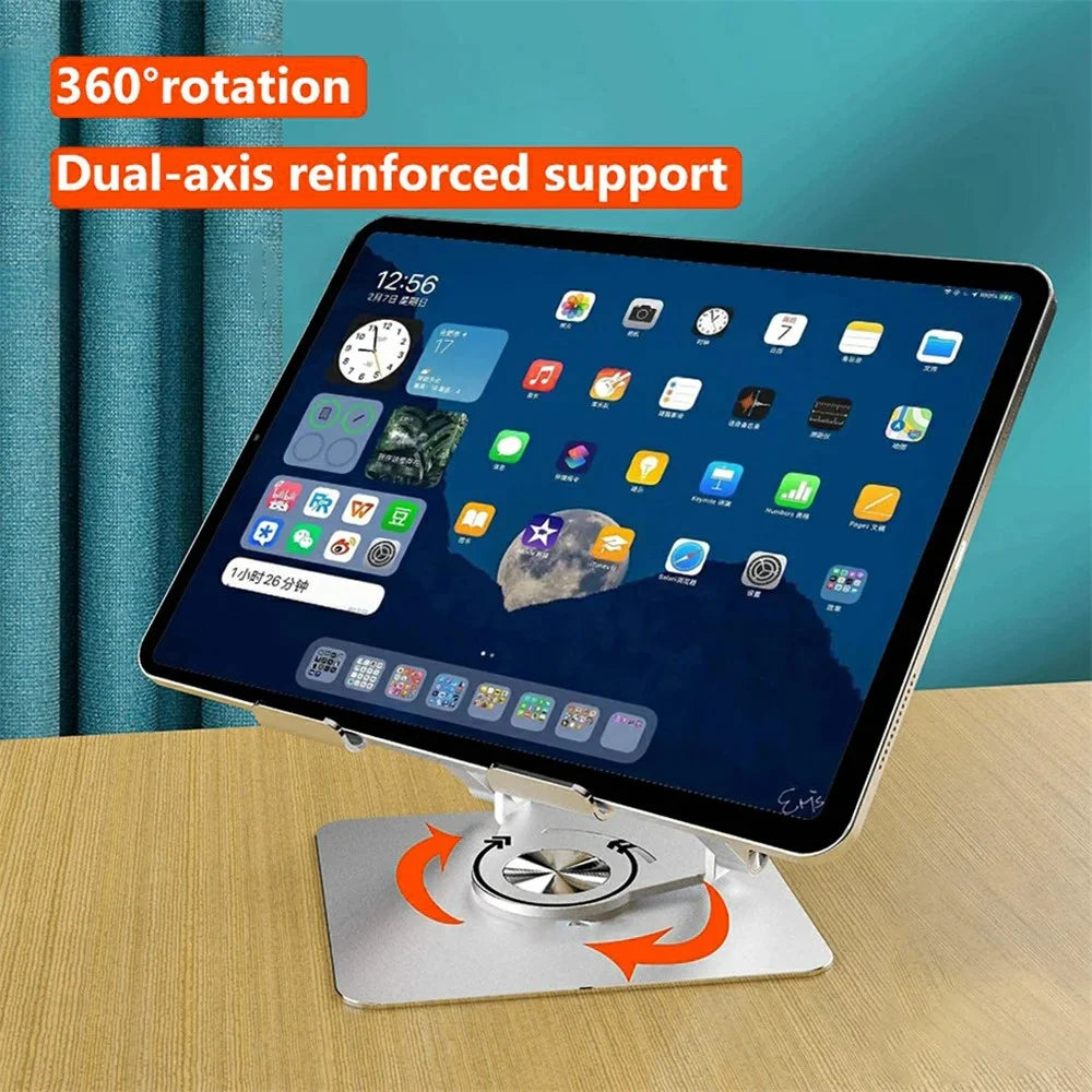 X1 360 Degree Rotating Mobile Phone Stand Foldable Tablet Bracket for Semiconductor Cooler - Dark Grey - 3