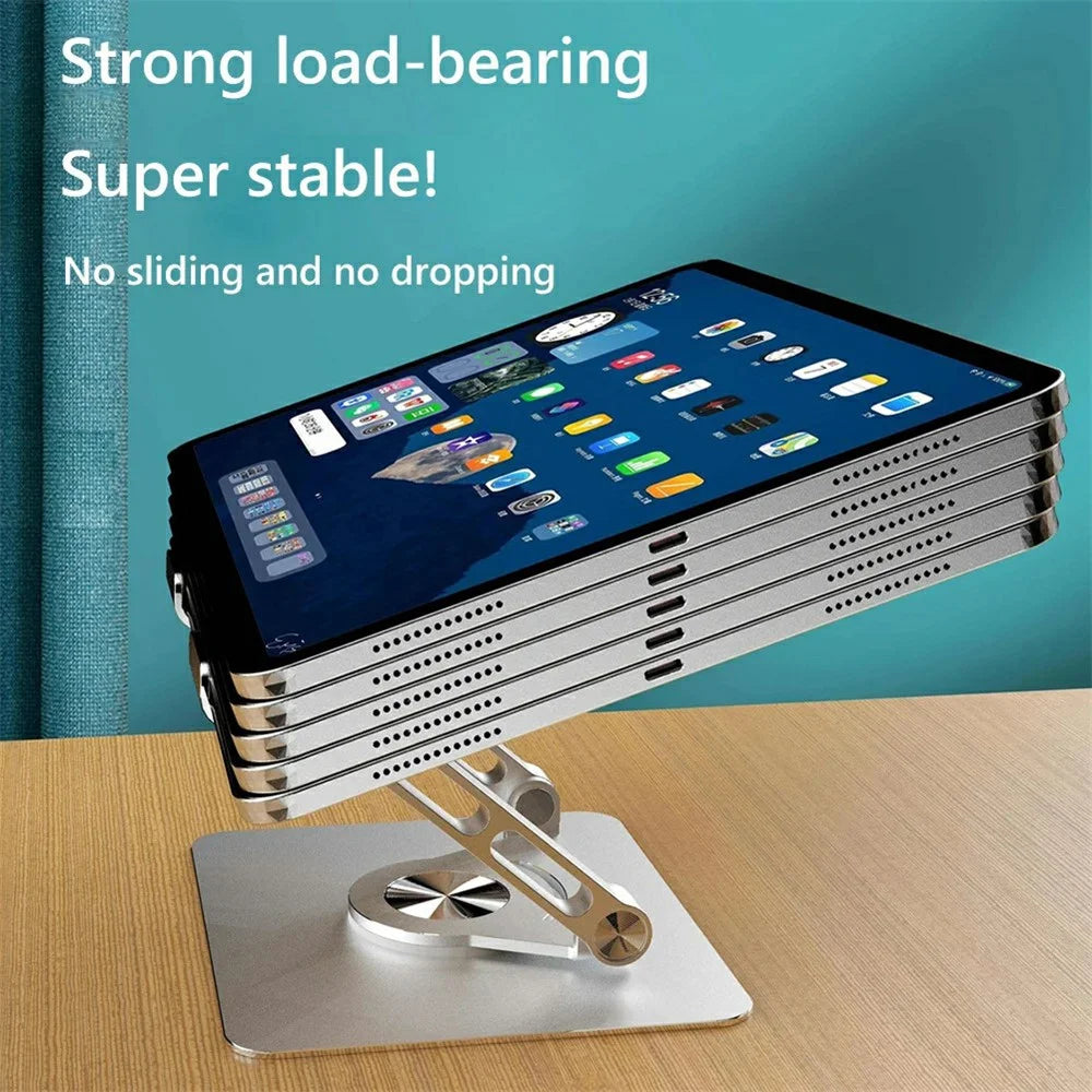 X1 360 Degree Rotating Mobile Phone Stand Foldable Tablet Bracket for Semiconductor Cooler - Dark Grey - 7
