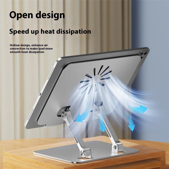 XWJ-2068 Aluminum Alloy Foldable Phone Bracket Heat Dissipation Tablet Stand - Black - 4