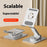 XWJ-3062 360 Degree Rotating Y-Shape Hollow Out Adjustable Desktop Bracket for Phone and Tablet - Silver - 3