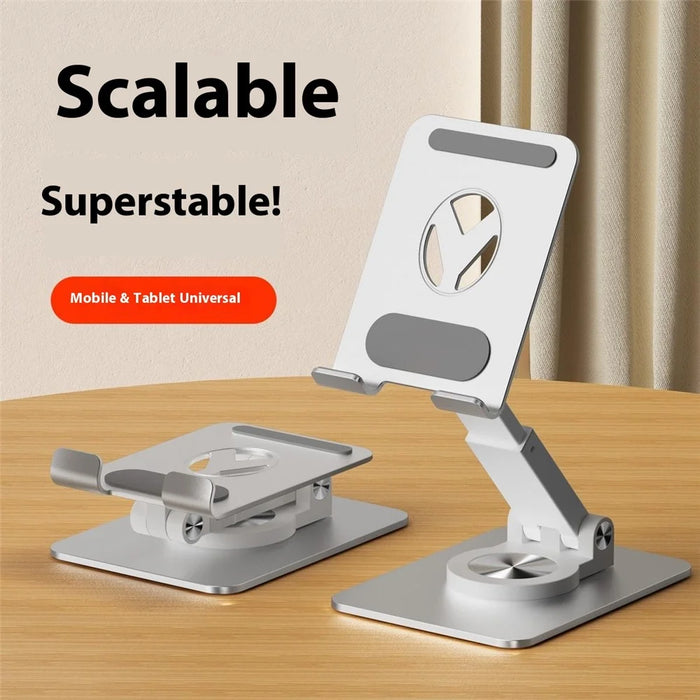 XWJ-3062 360 Degree Rotating Y-Shape Hollow Out Adjustable Desktop Bracket for Phone and Tablet - Silver - 3