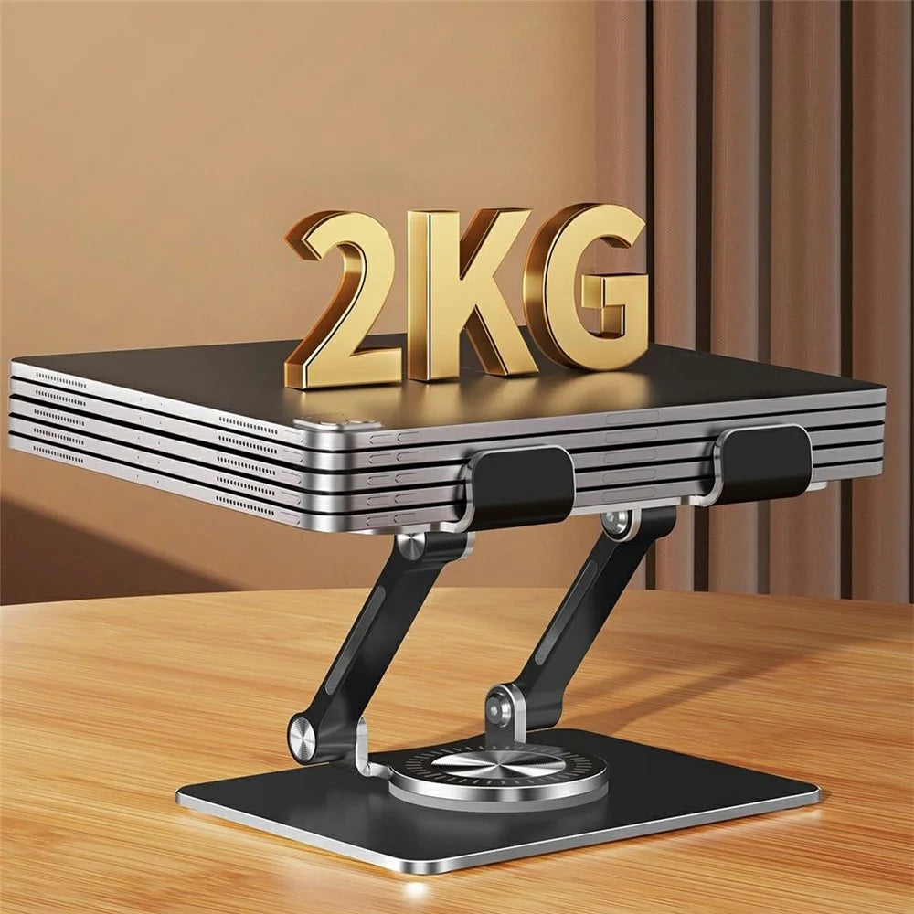 XWJ-2079 Hollow-Out Desktop Stand with 360 Degree Rotating Base for Phones  /  Tablets - Grey - 6