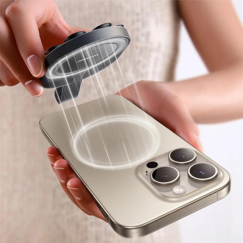 JOYROOM JR-ZS393-S Magnetic Suction Cup Phone Mount Silicone Phone Grip Holder - Black - 3