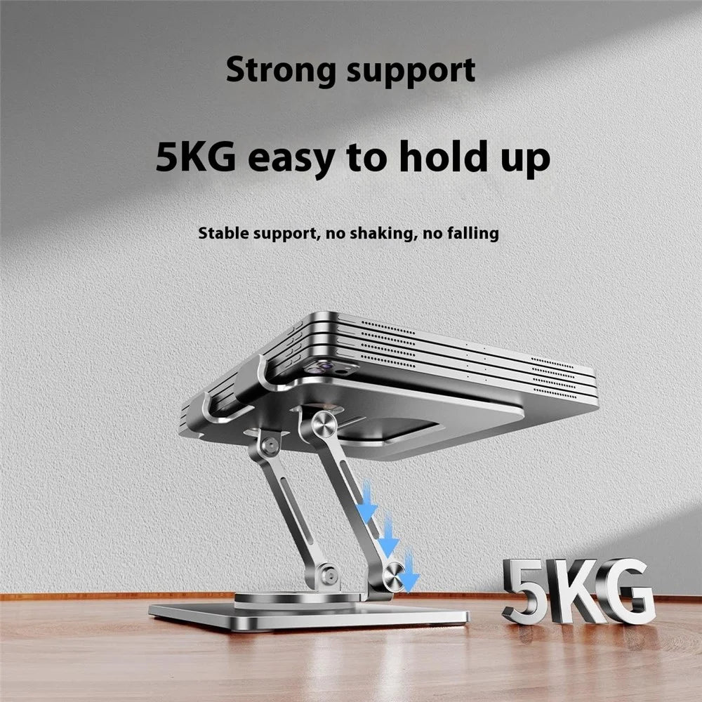 P2069 360 Degree Rotating Desktop Stand for Mobile Phone Tablet Heat Dissipation Aluminum Alloy Bracket - Silver - 3