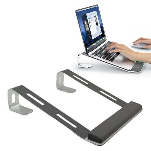 M8 Detachable Aluminum Alloy Laptop Riser Cooling Bracket with Silicone Wrist Support - 1