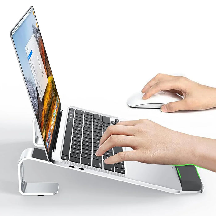 M8 Detachable Aluminum Alloy Laptop Riser Cooling Bracket with Silicone Wrist Support - 2