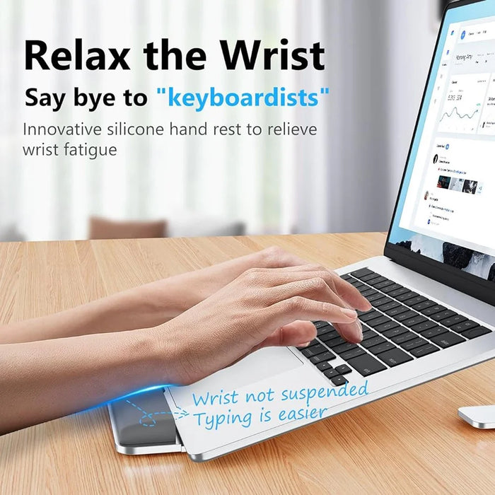 M8 Detachable Aluminum Alloy Laptop Riser Cooling Bracket with Silicone Wrist Support - 4