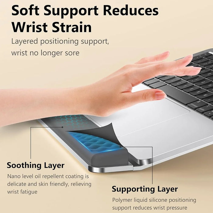 M8 Detachable Aluminum Alloy Laptop Riser Cooling Bracket with Silicone Wrist Support - 5