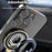 Zinc Alloy Silicone Magnetic Holder Ring Buckle Carbon Fiber Pattern Rotating Double-Sided Magnetic Phone Kickstand - Tarnish - 7