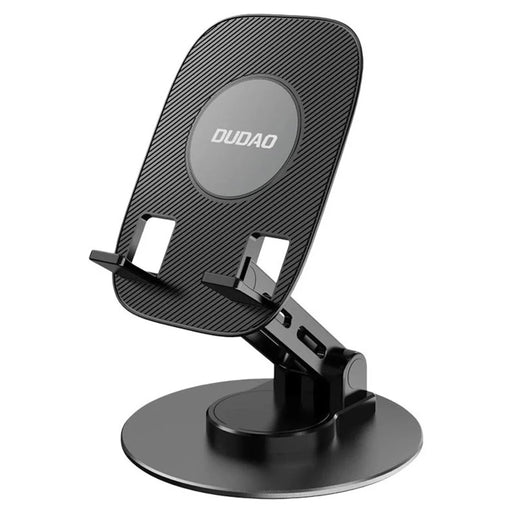 DUDAO F17s Foldable Tablet Holder ABS+Aluminum Alloy 360 Degree Rotatable Desktop Phone Stand - Black - 1