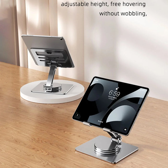 MT131 Desktop Holder Cooling Aluminum Alloy 360° Rotation Foldable Stand - Silver - 2