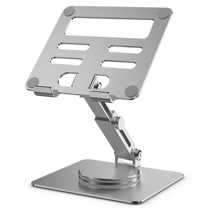 MT136 Aluminum Alloy Stand for Phones, Tablets Adjustable Desktop Holder - Silver - 1
