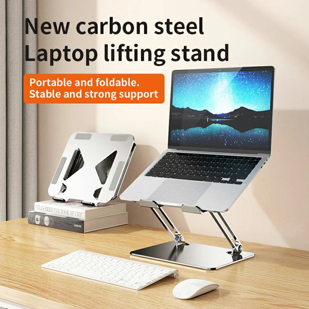 L306 Adjustable Stand for Tablets, Laptops Up To 17.3 Inch Portable Heat Dissipation Desk Holder - Silver - 2