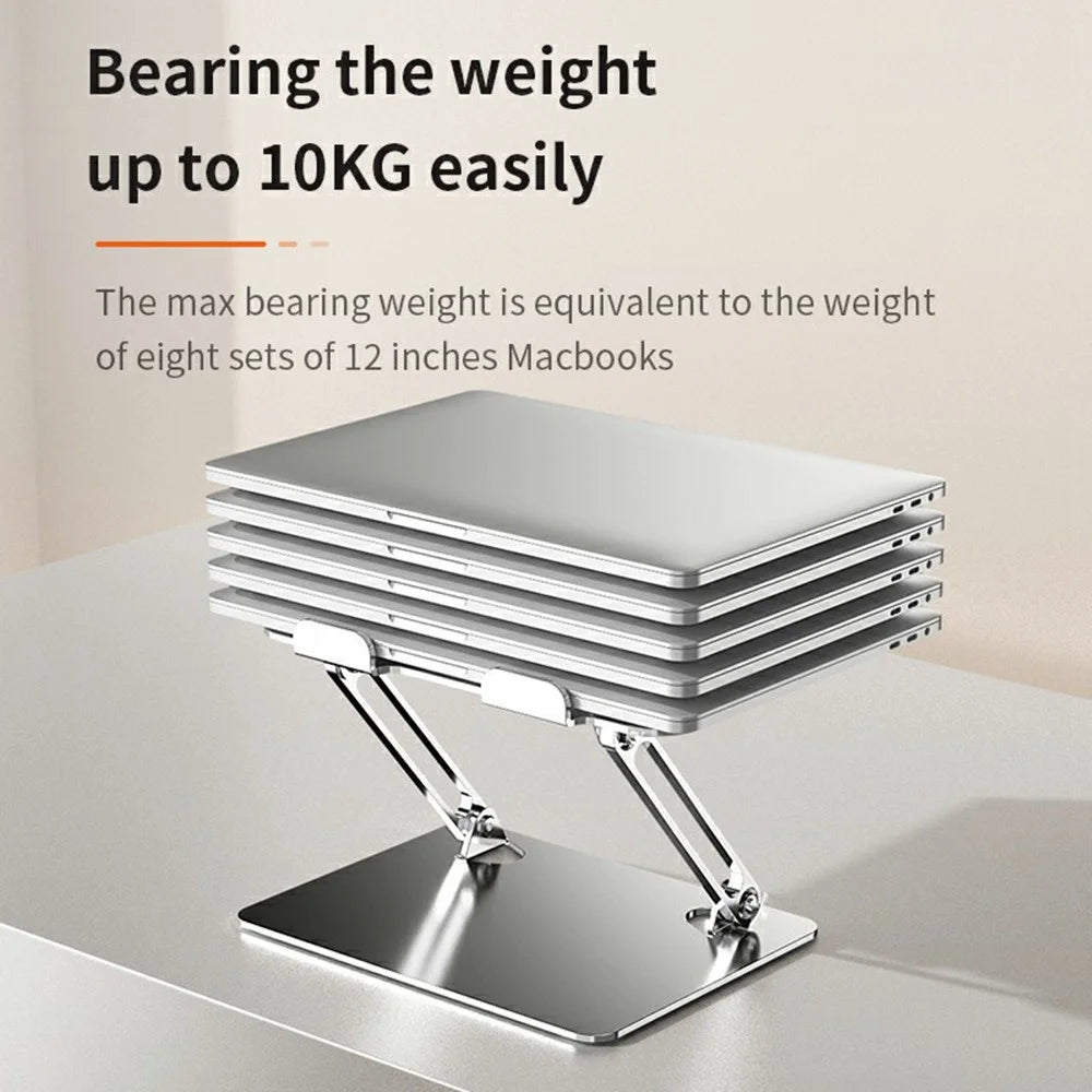 L306 Adjustable Stand for Tablets, Laptops Up To 17.3 Inch Portable Heat Dissipation Desk Holder - Silver - 5