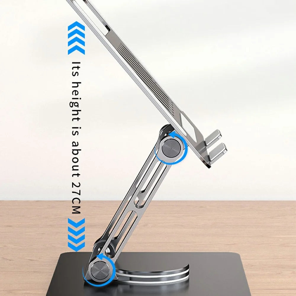 L305 Adjustable Tablet Stand Aluminum Alloy Cooling Design Desktop Holder for Laptops - Grey - 3