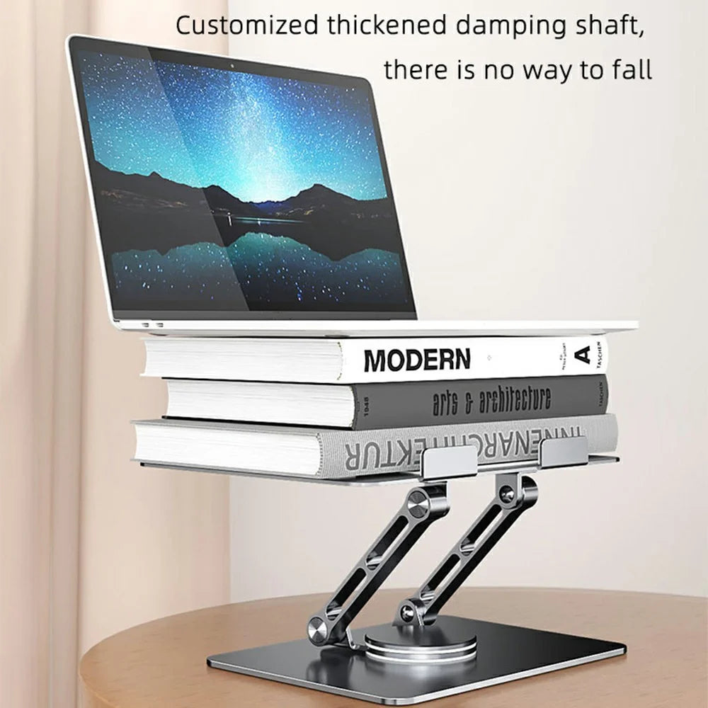 L305 Adjustable Tablet Stand Aluminum Alloy Cooling Design Desktop Holder for Laptops - Grey - 4