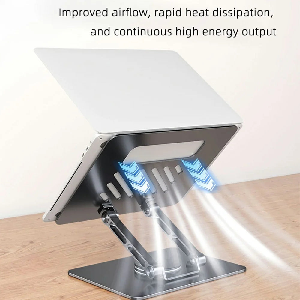 L305 Adjustable Tablet Stand Aluminum Alloy Cooling Design Desktop Holder for Laptops - Grey - 5