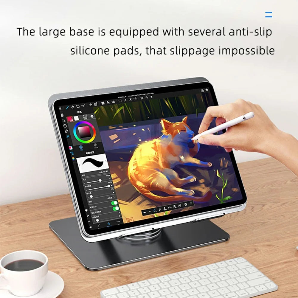 L305 Adjustable Tablet Stand Aluminum Alloy Cooling Design Desktop Holder for Laptops - Grey - 6