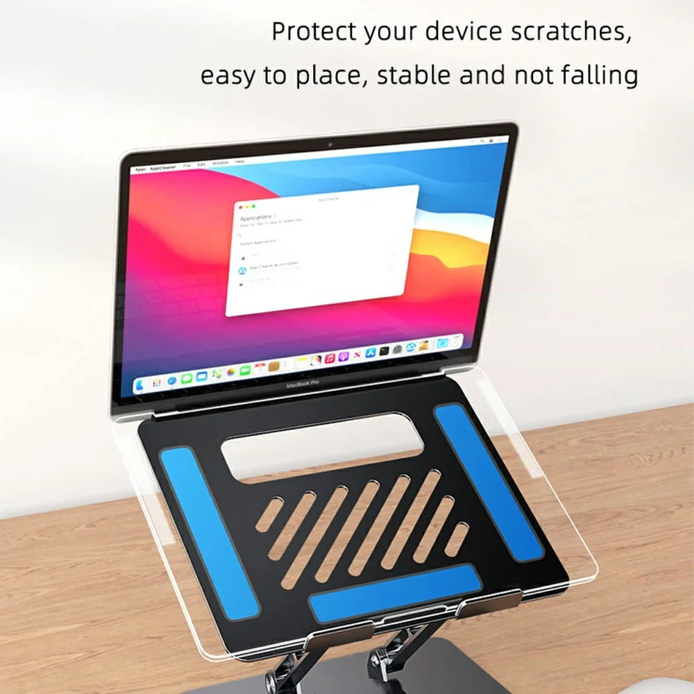L305 Adjustable Tablet Stand Aluminum Alloy Cooling Design Desktop Holder for Laptops - Grey - 7