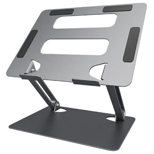 L303 Aluminum Alloy Adjustable Tablet Stand for Devices Up To 17.3 Inch Foldable Cooling Laptop Riser - Grey - 1