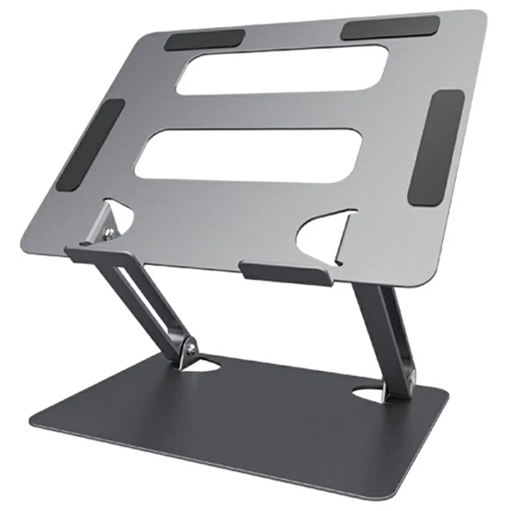 L303 Aluminum Alloy Adjustable Tablet Stand for Devices Up To 17.3 Inch Foldable Cooling Laptop Riser - Grey - 1