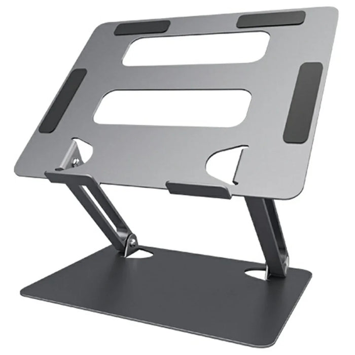 L303 Aluminum Alloy Adjustable Tablet Stand for Devices Up To 17.3 Inch Foldable Cooling Laptop Riser - Grey - 1