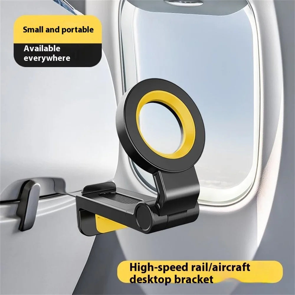CH21 Portable Travel Folding Phone Stand Airplane Train Desktop Magnetic Cellphone Holder - 4