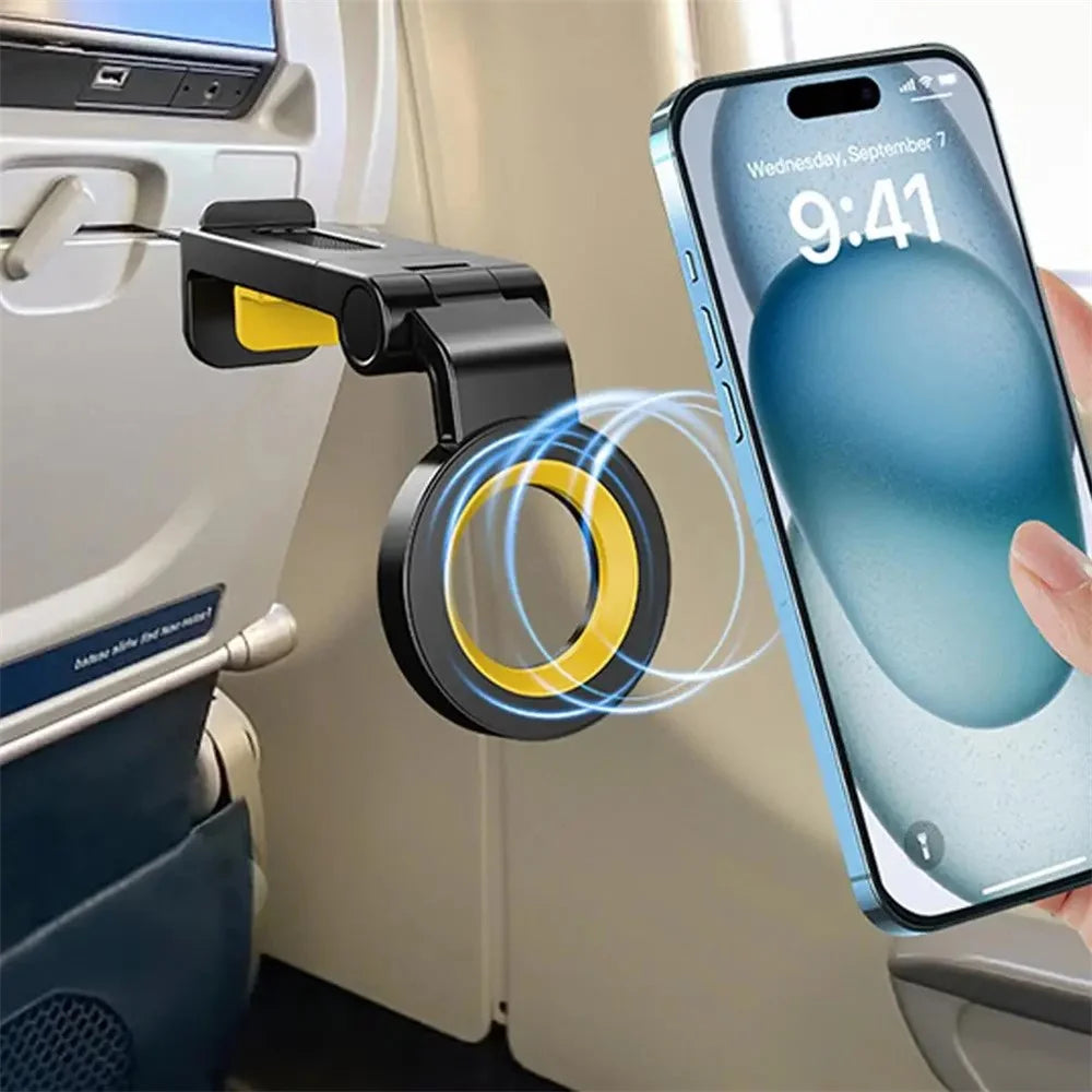 CH21 Portable Travel Folding Phone Stand Airplane Train Desktop Magnetic Cellphone Holder - 5