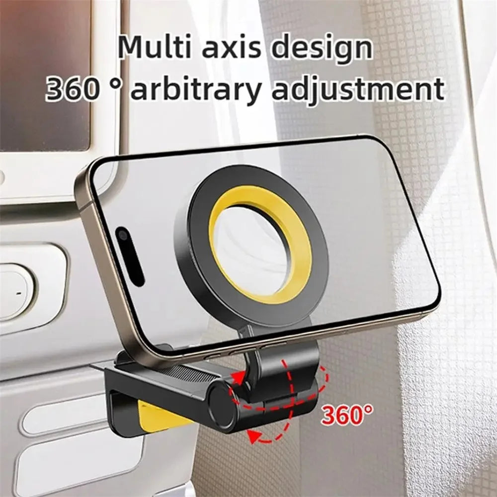 CH21 Portable Travel Folding Phone Stand Airplane Train Desktop Magnetic Cellphone Holder - 7
