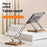 J27 Adjustable Tablets Laptops Cooling Stand Riser Wooden Base Metal Rotating Foldable Desktop Bracket - Silver - 3