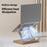J31 Foldable Laptop Cooling Stand Metal + Wood Adjustable 360-Degree Rotating Notebook Bracket - Silver - 6