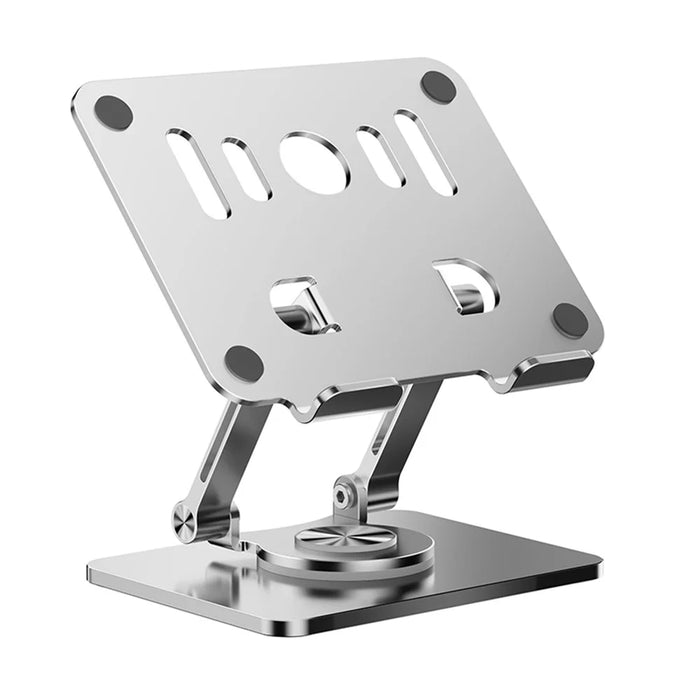 J58 Cooling Gaming Stand Rotating Tablet Holder Dual Rod Support Alloy Steel Foldable Cradle - Silver - 1