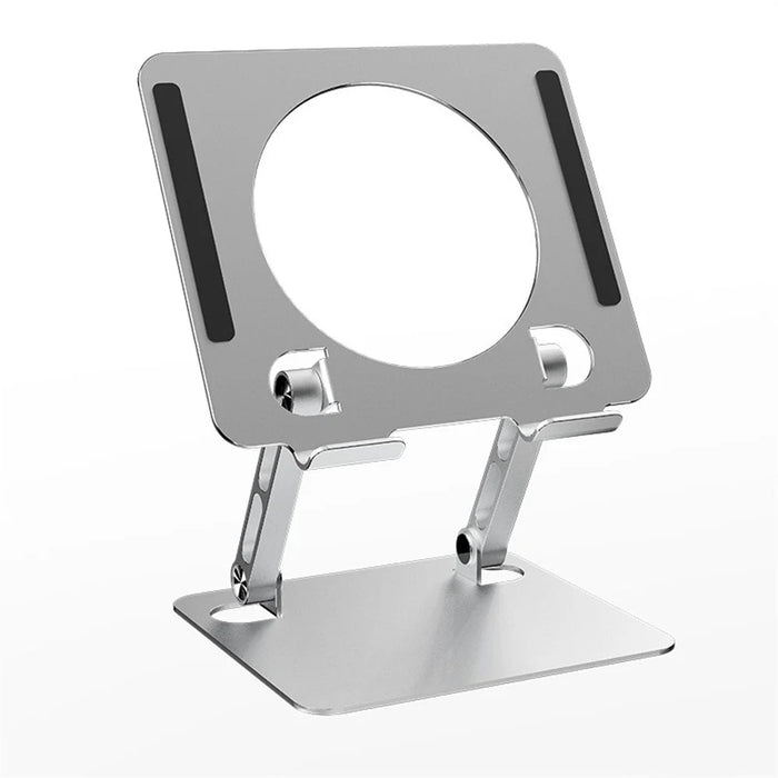 J23S Desktop Metal Stand Folding Heat Dissipation Tablet Holder Height Adjustable for Home / Office - Silver - 1