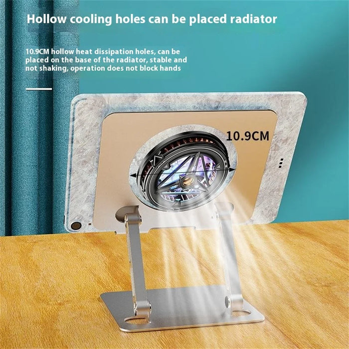 J23S Desktop Metal Stand Folding Heat Dissipation Tablet Holder Height Adjustable for Home / Office - Silver - 3