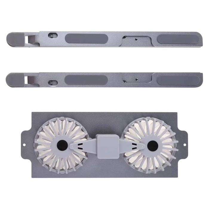 P11F Portable Folding Laptops Stand Aluminum Alloy Adjustable Desktop Tablets Holder with 2 Cooling Fan for Tablets, Notebooks - 2