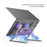 P11F Portable Folding Laptops Stand Aluminum Alloy Adjustable Desktop Tablets Holder with 2 Cooling Fan for Tablets, Notebooks - 4