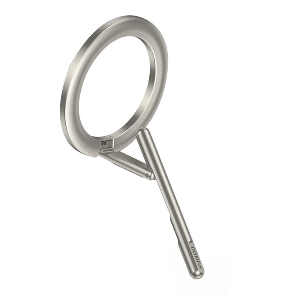 XUNDD XDHO-055 Magnetic Ring Phone Holder Rotating Aluminum Alloy Kickstand Phone Mount - Silver - 1