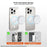 XUNDD XDHO-057 Magnetic Suction Cup Phone Mount Rotating Stand Holder with Makeup Mirror - White - 7